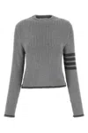 Thom Browne Baby Cable Cropped C In Grey
