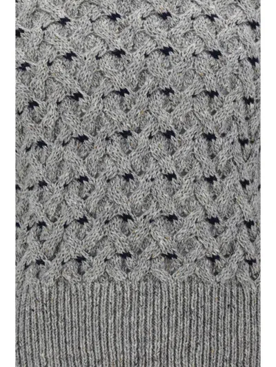 Thom Browne Knitwear In Lt Grey