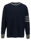 THOM BROWNE THOM BROWNE 'TEXTURED RUGBY STRIPE' SWEATER