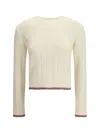 Thom Browne Ribbed Sweater In White