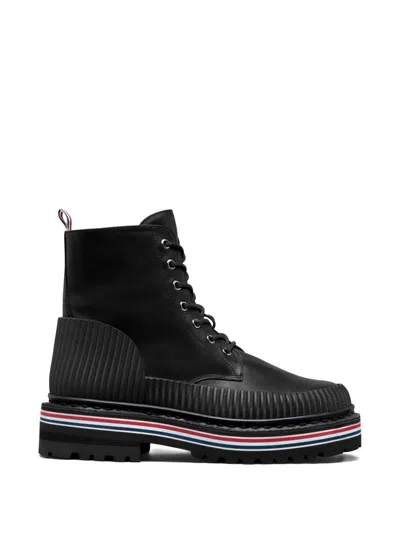 Thom Browne Stiefeletten Mit Schnürung In Black