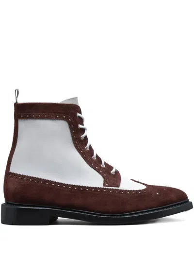 Thom Browne Lace-up Boots In Brown