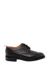 Thom Browne Pebbled Longwing Brogues In Black