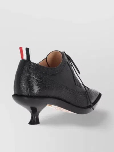 Thom Browne Lace-up Shoes With Unique Heel Shape In Black