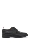 Thom Browne Black Spazzolato Leather Longwing Brogues In Black
