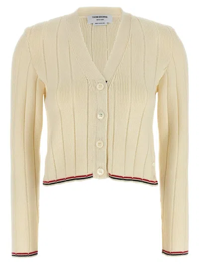 THOM BROWNE 'LADDER FULL NEEDLE RIB STITCH' CARDIGAN