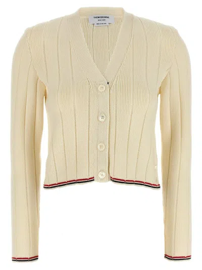 THOM BROWNE THOM BROWNE 'LADDER FULL NEEDLE RIB STITCH' CARDIGAN