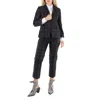 Thom Browne Ladies Charcoal Checked Single-breasted Blazer In Multi
