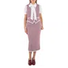 Thom Browne Ladies Check Summer Tweed Midi Vest Pencil Dress, Brand Size 40 (us Size 4) In Multi