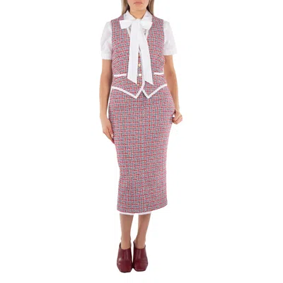 Thom Browne Ladies Check Summer Tweed Midi Vest Pencil Dress, Brand Size 40 (us Size 4)