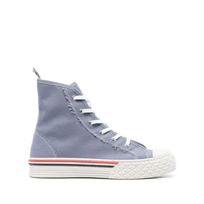 Thom Browne Rwb-stripe High-top Sneakers In Deep Blue