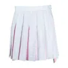 Thom Browne Ladies Light Blue Step-hem Pleated Skirt In Blue