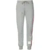 Thom Browne Ladies Light Grey Classic Loopback Stripe Sweatpants In Grey