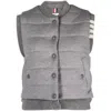 Thom Browne 4-bar Stripe Reversible Vest In Grey