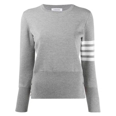 Thom Browne Knitted Pullover In Grey