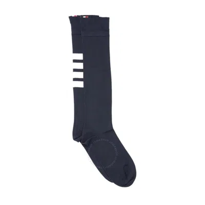 Thom Browne Ladies Navy 4-bar Stripe Socks In Blue