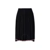 Thom Browne Navy Virgin Wool Full Needle Skirt In Blue