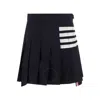 Thom Browne 4-bar Pleated Miniskirt In Blue