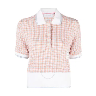 Thom Browne Checked Cotton-blend Tweed Polo Shirt In Multi