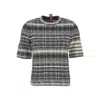Thom Browne Tartan Sweater Sweater, Cardigans Gray In Grey