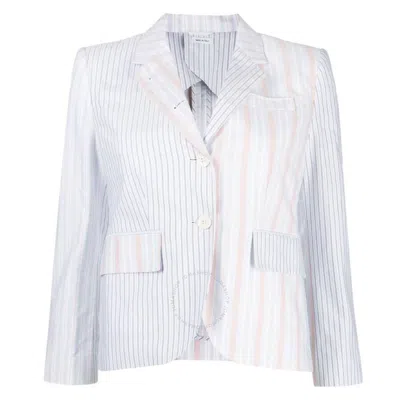 Thom Browne Single-breasted Button-fastening Jacket In Orange