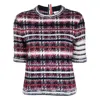 Thom Browne Tartan Jacquard Knitted Top