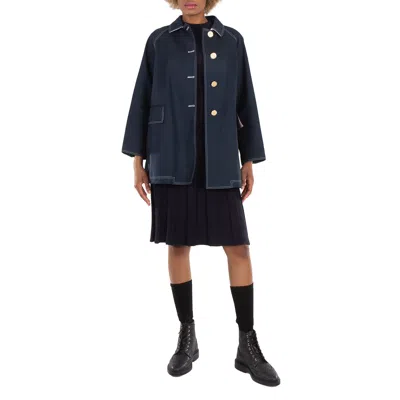 Thom Browne Ladies Single-breasted Short Jacket In Blue