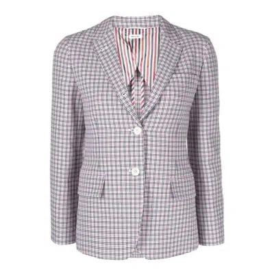 THOM BROWNE THOM BROWNE LADIES SMALL CHECK COTTON JACKET