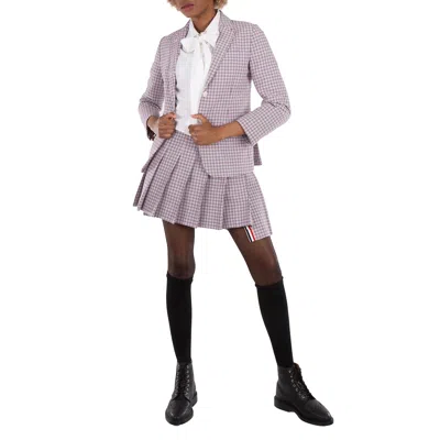 THOM BROWNE LADIES SMALL CHECK COTTON JACKET