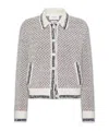 Thom Browne Spread-collar Tweed Bomber Jacket In Gray