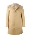 Thom Browne Cotton Coat With Notched Lapels And Back Vent In Black