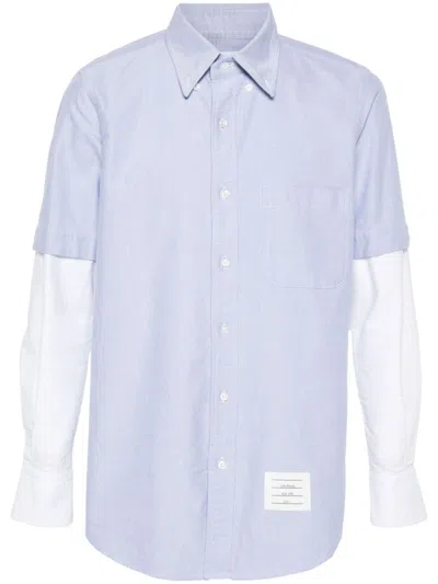 THOM BROWNE LAYERED COTTON SHIRT