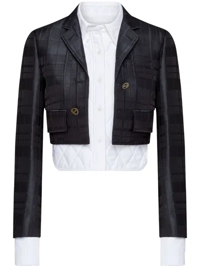 Thom Browne Layered Jacket In Black