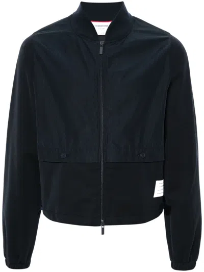 Thom Browne Layered Ripstop Bomber Jacket In Blue