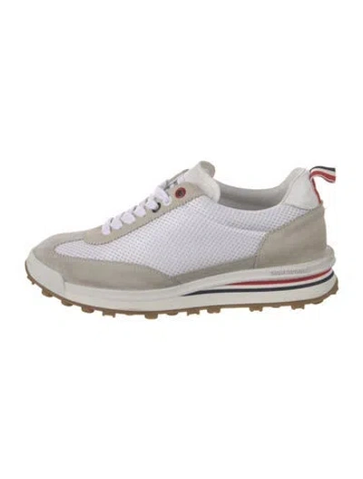 Pre-owned Thom Browne Leather Athletic Sneakers In White