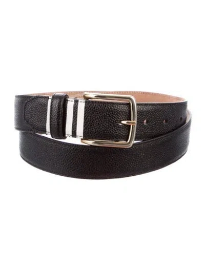 Pre-owned Thom Browne Leather Belt In Black