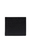 Thom Browne Black Calf Leather Bos Taurus Wallet In Black