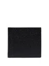 Thom Browne Black Calf Leather Bos Taurus Wallet In Brown