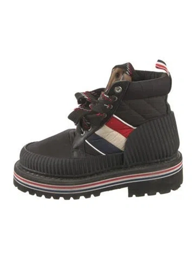 Pre-owned Thom Browne Leather Boots In Black
