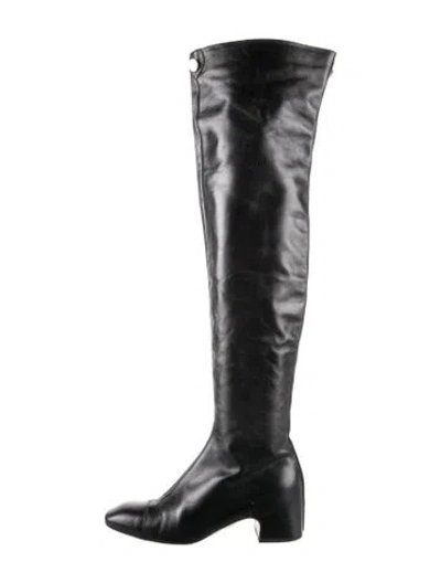 Pre-owned Thom Browne Leather Boots In Black