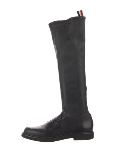 Pre-owned Thom Browne Leather Boots In Blue