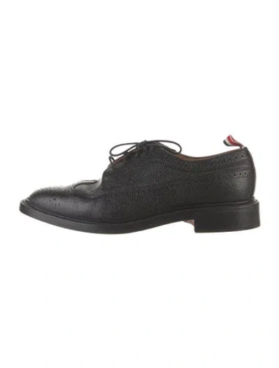 Pre-owned Thom Browne Leather Brogues In Black