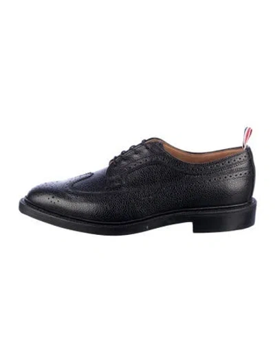 Pre-owned Thom Browne Leather Brogues In Blue