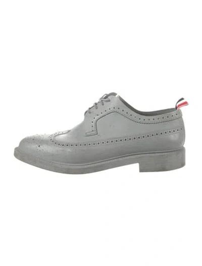 Pre-owned Thom Browne Leather Brogues In Gray