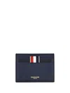 Thom Browne Navy Side 4-bar Stripe Card Holder