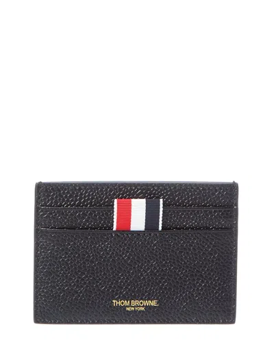 Thom Browne Leather Card Holder In Blue
