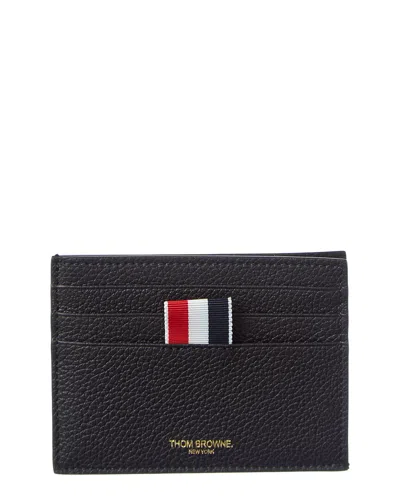 Thom Browne Leather Card Holder In Black