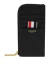 Thom Browne Grained Leather Wallet In Black