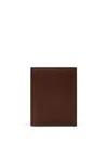 Thom Browne Leather Card Holder In Brown