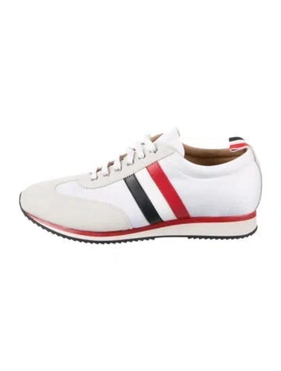 Pre-owned Thom Browne Leather Colorblock Pattern Sneakers In Multi